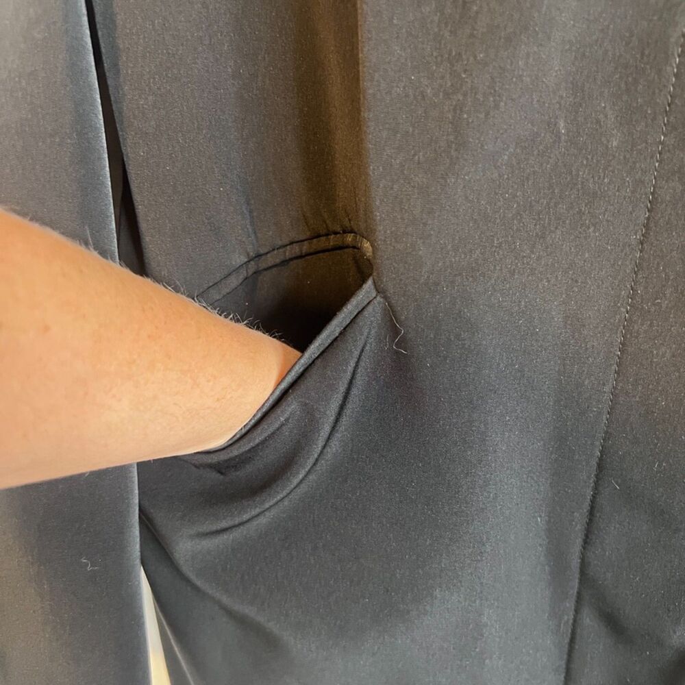 Merona Button Front Lined Basic Black Lightweight… - image 8